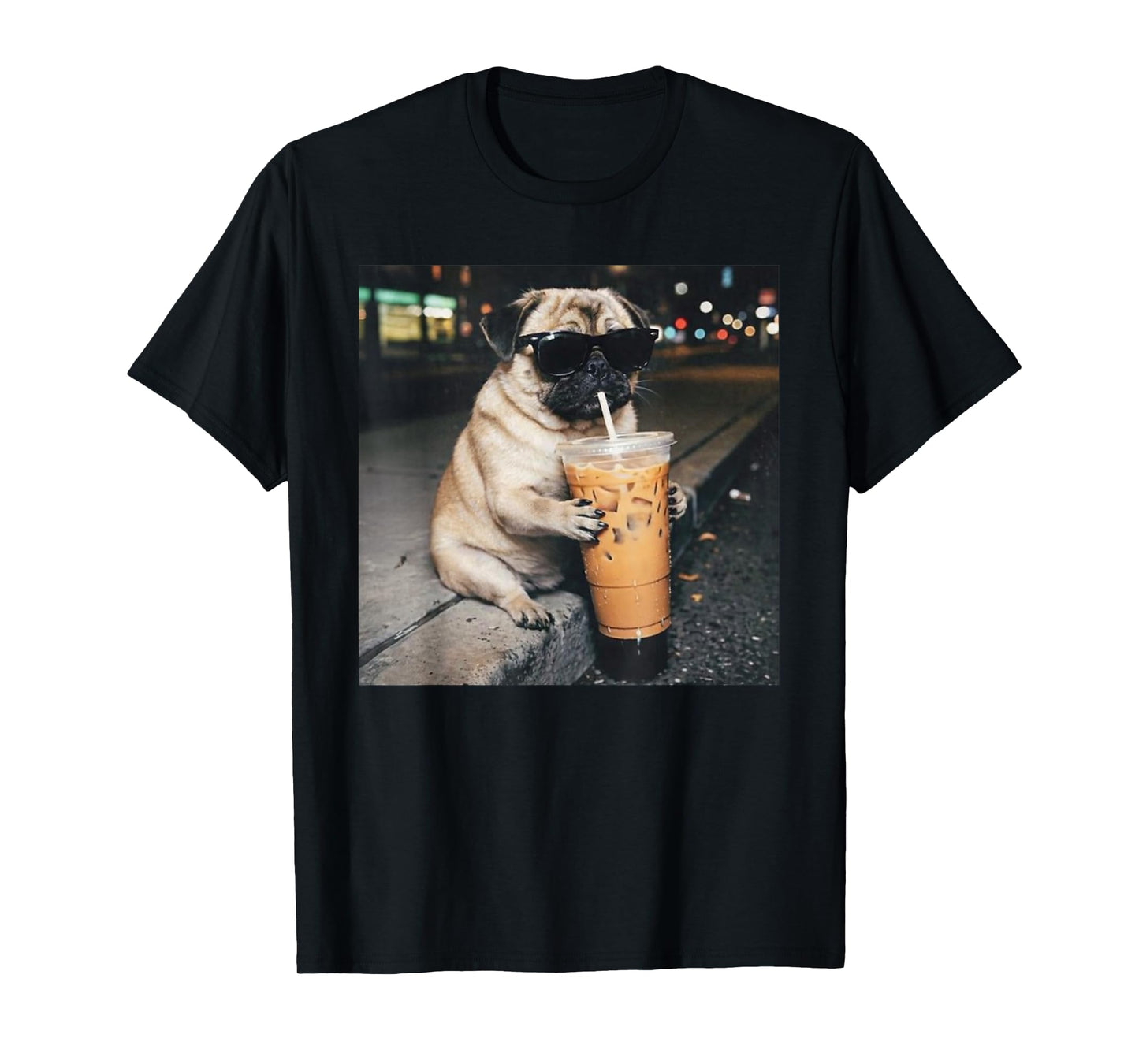 Pug Iced Coffee T-Shirt