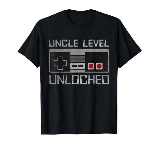 Pregnancy Announcement Uncle Level Unlocked First Time New T-Shirt