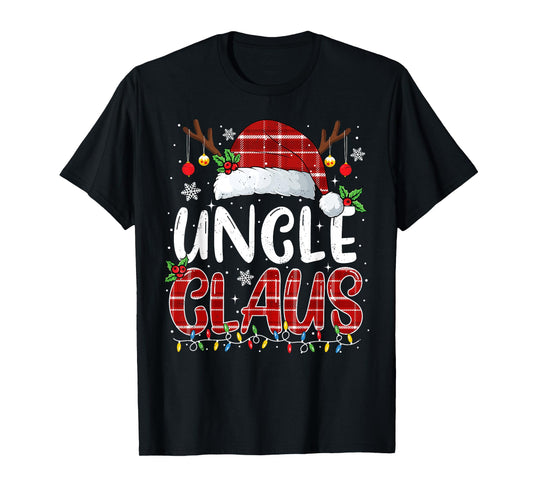 Uncle Claus Christmas Lights Pajama Family Matching T-Shirt