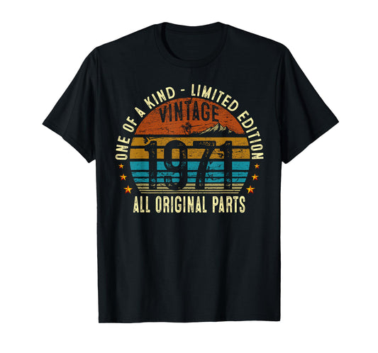 Vintage 1971 54 Years Old Men Women 54th Birthday Gifts T-Shirt