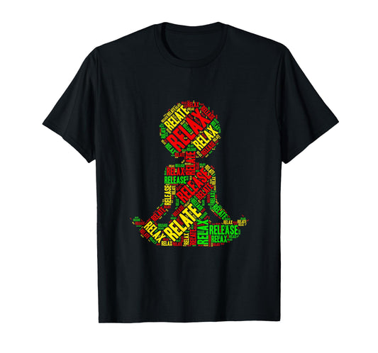 Relax, Relate, Release Afro Yoga T-Shirt