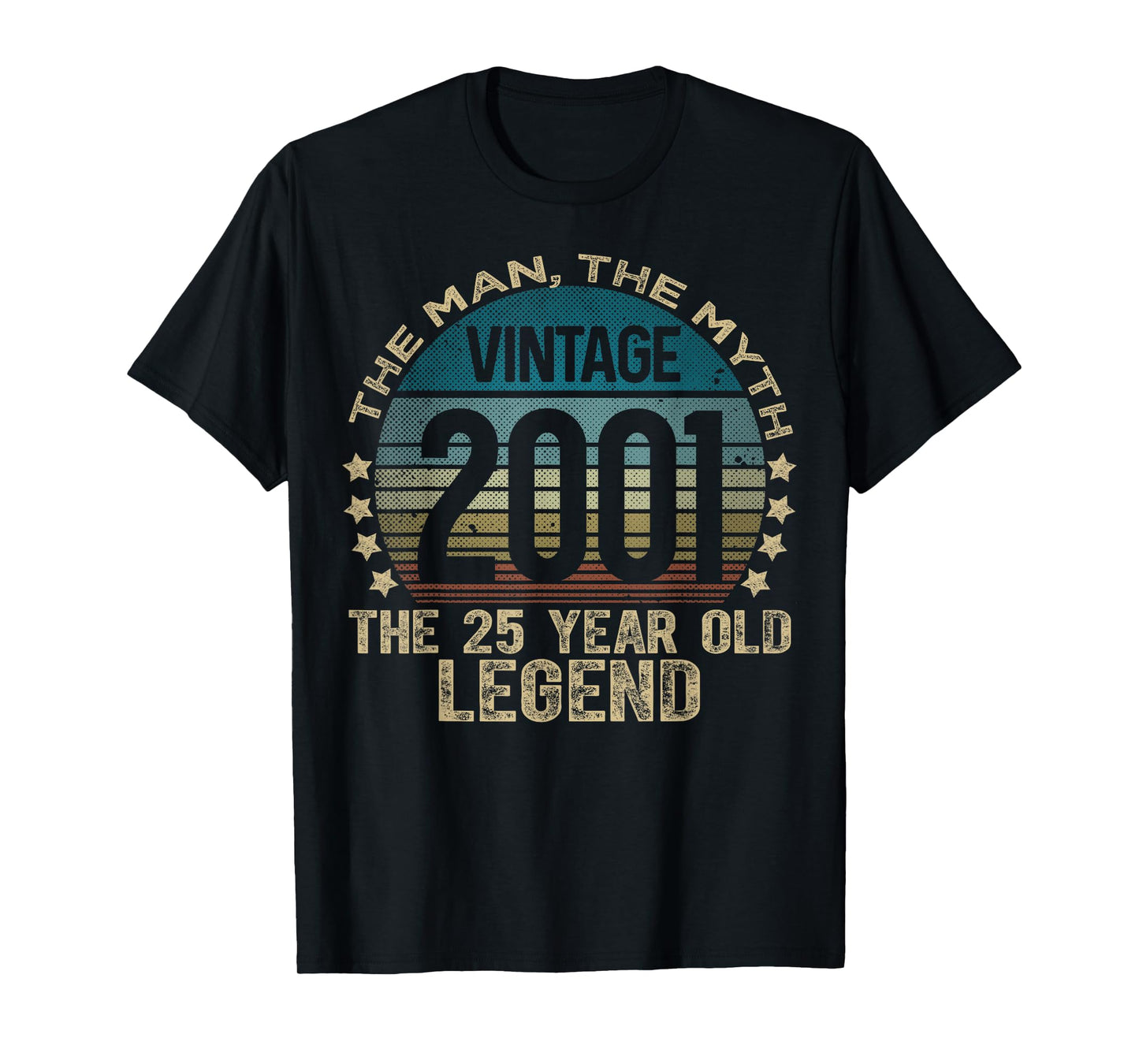 25 Year Old Gifts Vintage 2001 Limited Edition 25th Birthday T-Shirt