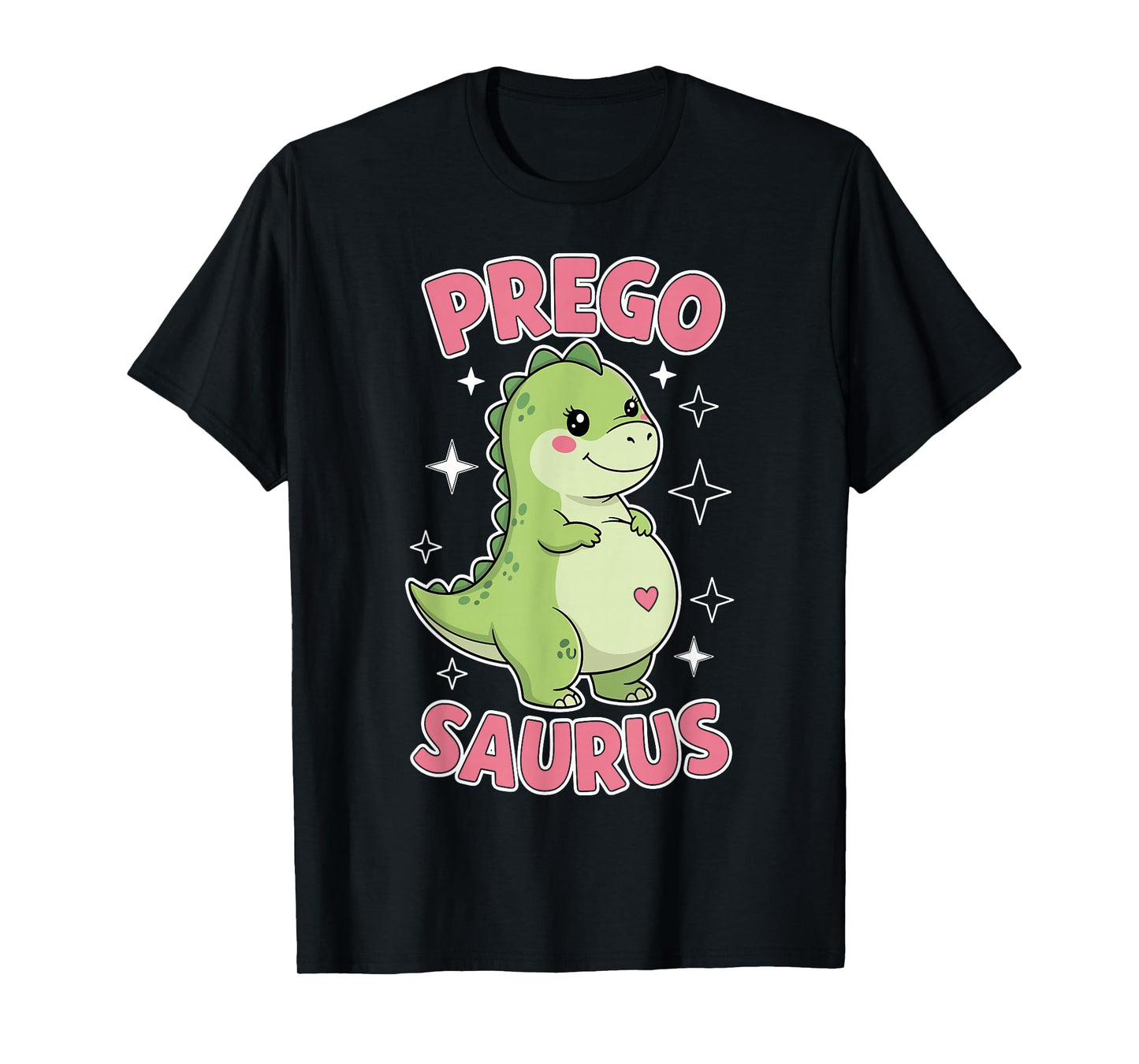 Pregosaurus Cute Retro Mommy Dinosaur Pregnancy Announcement T-Shirt