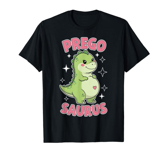 Pregosaurus Cute Retro Mommy Dinosaur Pregnancy Announcement T-Shirt