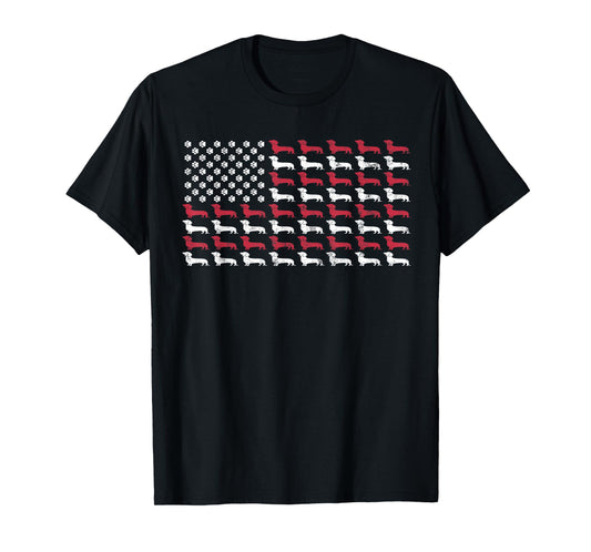 American Flag Dachshund Patriotic Dog Men Women 4th Of July T-Shirt