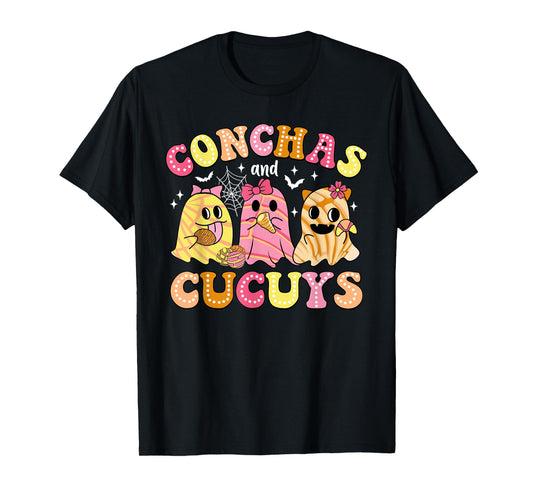 Conchas And Cucuys Ghost Mexican Spanish Halloween T-Shirt