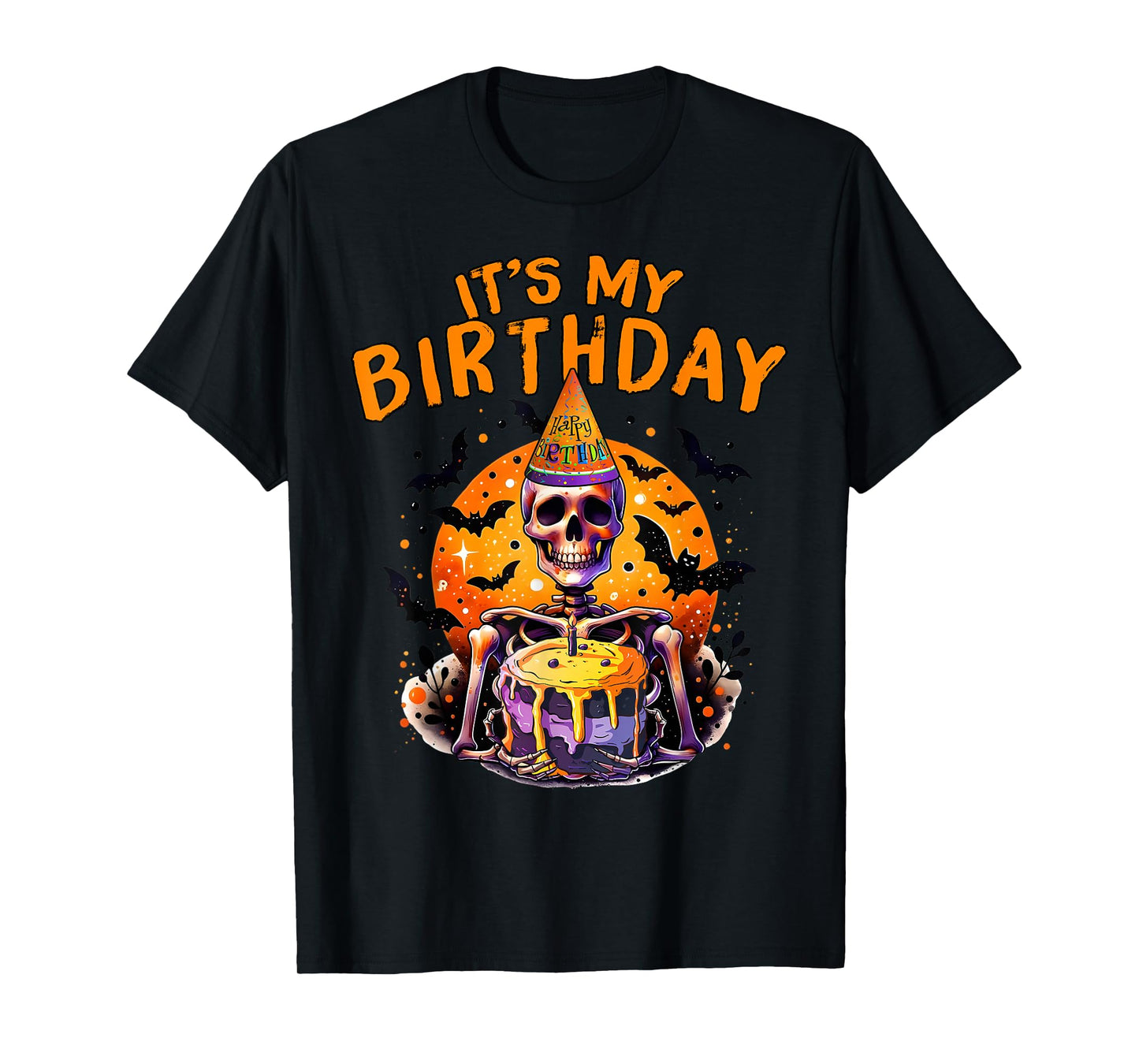 It's My Birthday Skeleton Happy Halloween Birthday Party T-Shirt