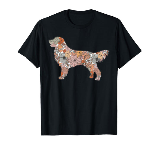 Wildflower Golden Retriever, Cute Mother's Day Golden Mom T-Shirt
