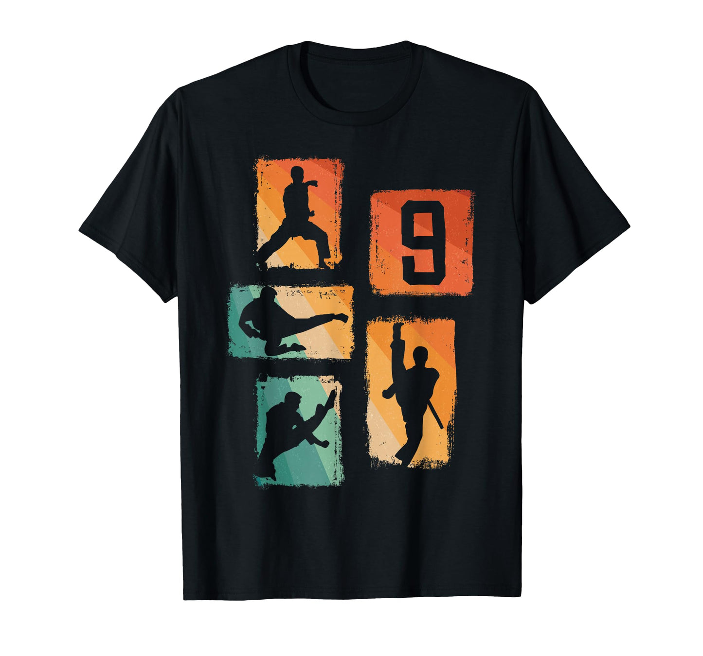 9th Birthday Karate Taekwondo 9 Years Old Boy Martial Arts T-Shirt