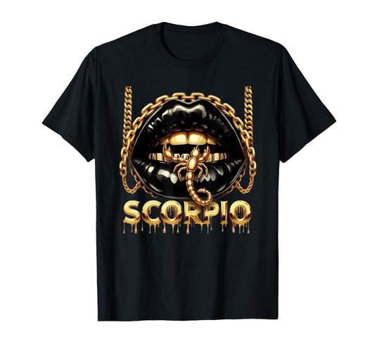 Scorpio Zodiac Horoscope Scorpion Lips for Women T-Shirt