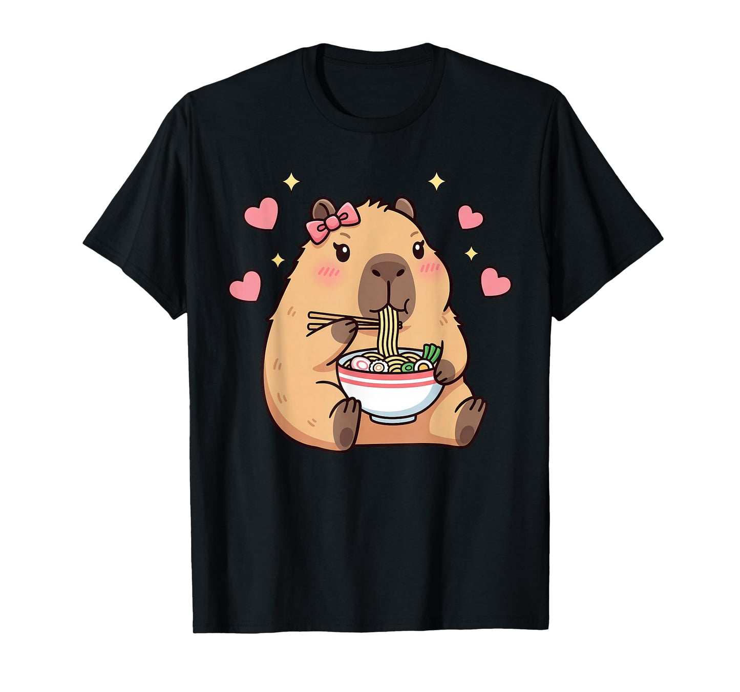 Cute Girls Capybara Ramen Kawaii Tea Kawaii Capy Lover Kids T-Shirt