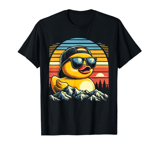Duck Funny Shirts Graphic Tees Men Rubber Duck Cool Teen Boy T-Shirt