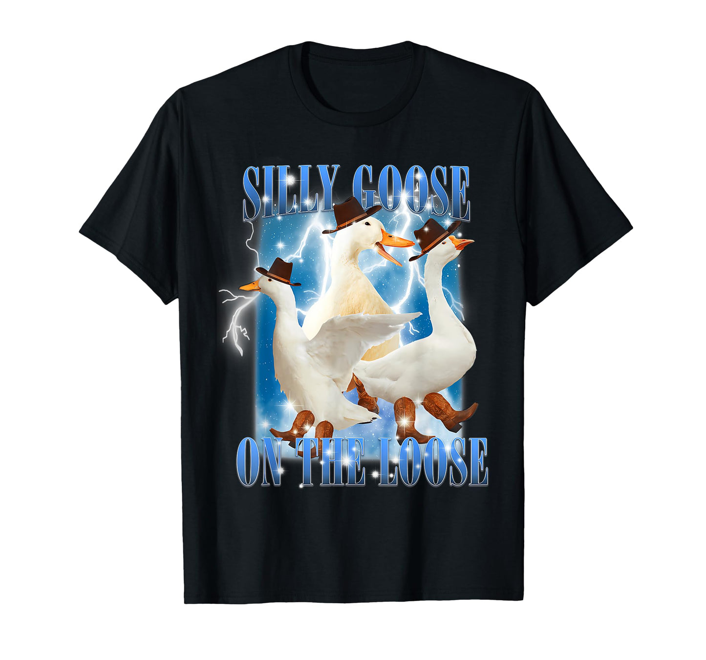 Retro Goose Aesthetic Trendy Meme Silly Goose On The Loose T-Shirt