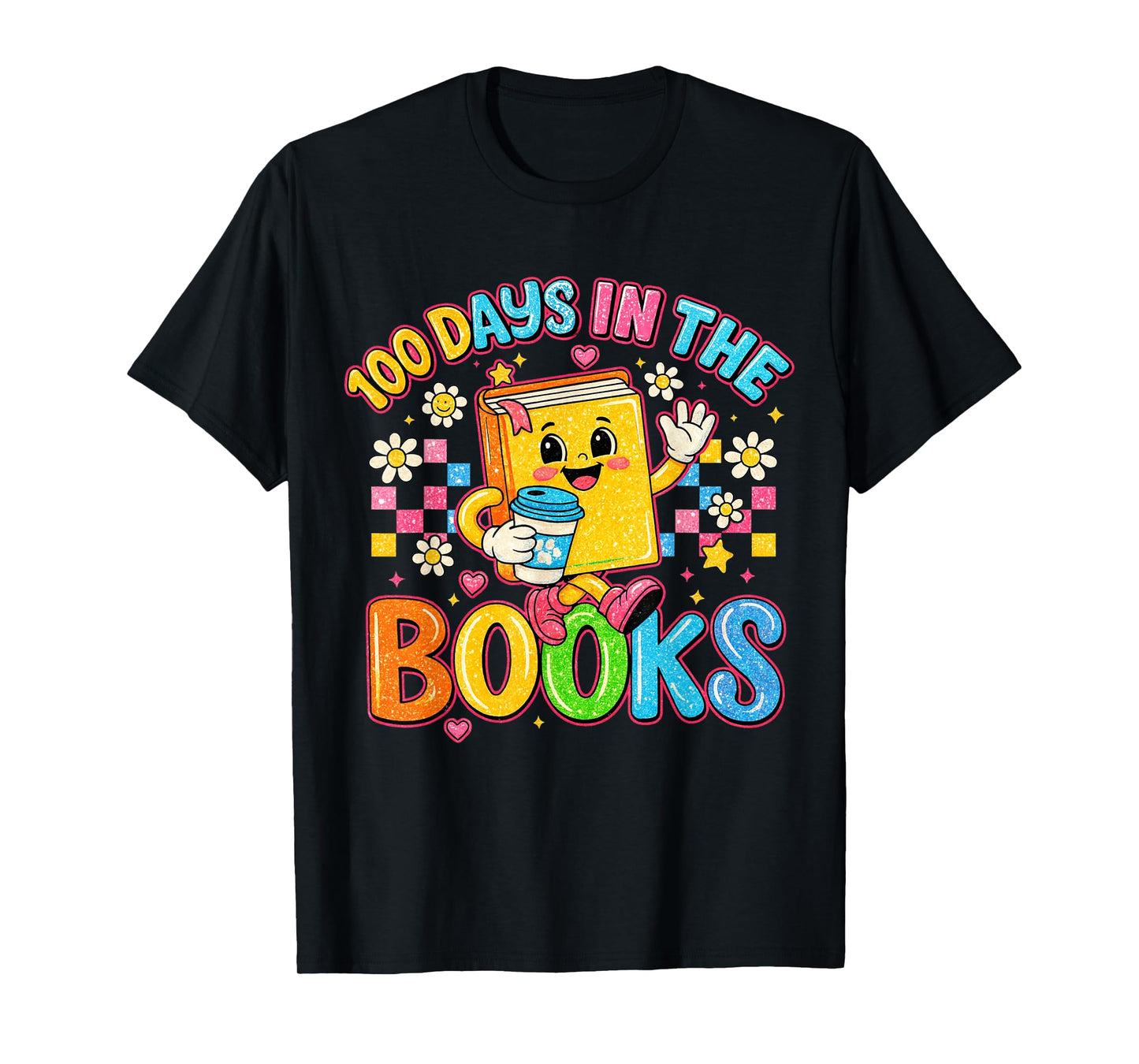 Preppy 100 Days in The Books Teacher Reading Coffee T-Shirt