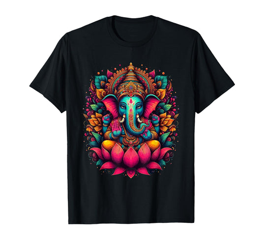 Meditation Yoga Ganesh Hindu God Namaste Tees Ganesh Symbol Yoga Hindu Elephant God Ganesha Puja T-Shirt