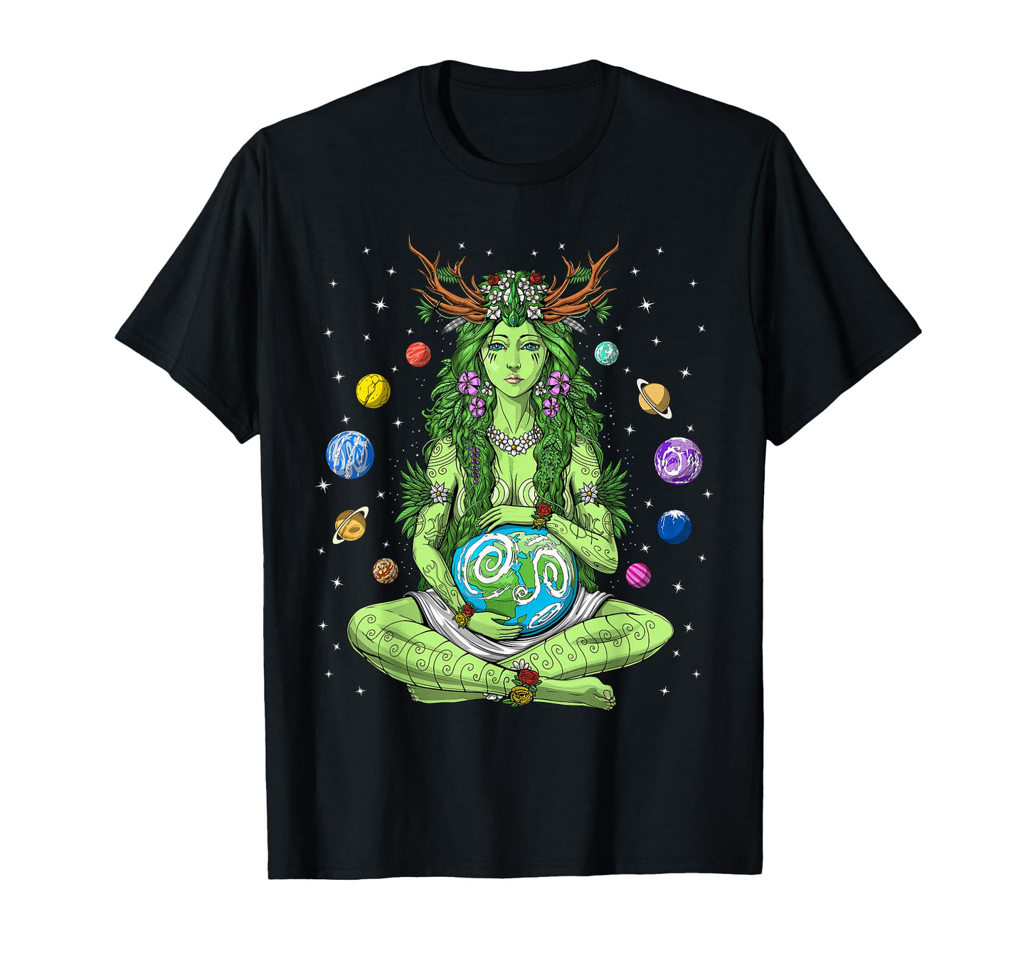 Gaia Greek Goddess Pagan Mother Earth Hippie Nature Witchy T-Shirt