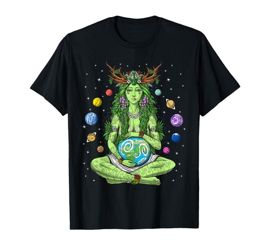 Gaia Greek Goddess Pagan Mother Earth Hippie Nature Witchy T-Shirt