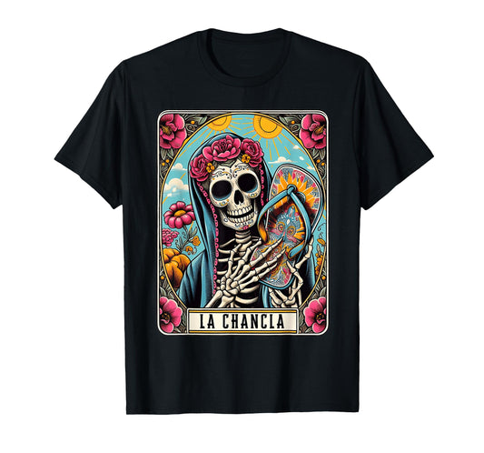 La Chancla Flip Flop Card Funny Mexican Mom Tarot Card T-Shirt