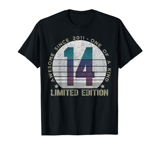14 Year Old Gifts Vintage 2011 Limited Edition 14th Birthday T-Shirt