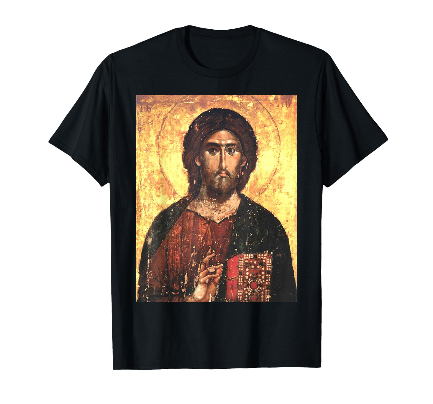 Jesus Christ Orthodox Icon Pantocrator of Hilandar Almighty T-Shirt