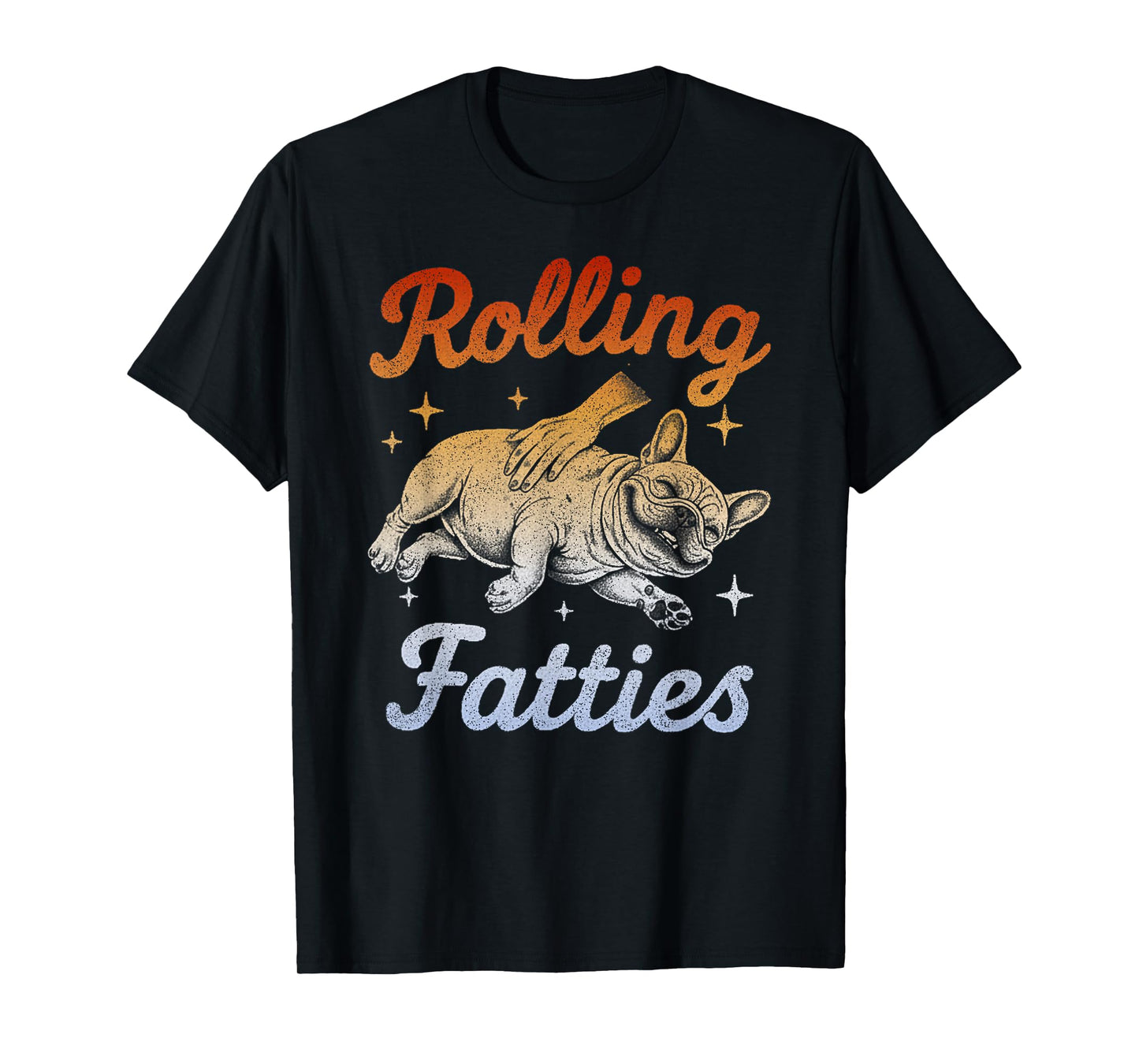 Rolling Fatties French Bulldog Retro Vintage T-Shirt