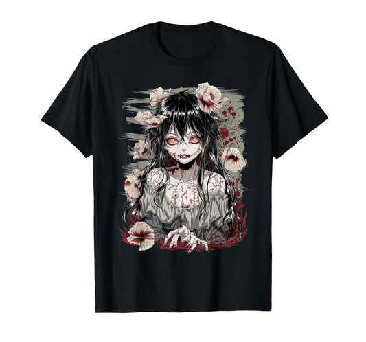 Horror Anime Girl Manga Creepy Japanese Kawaii Aesthetic T-Shirt