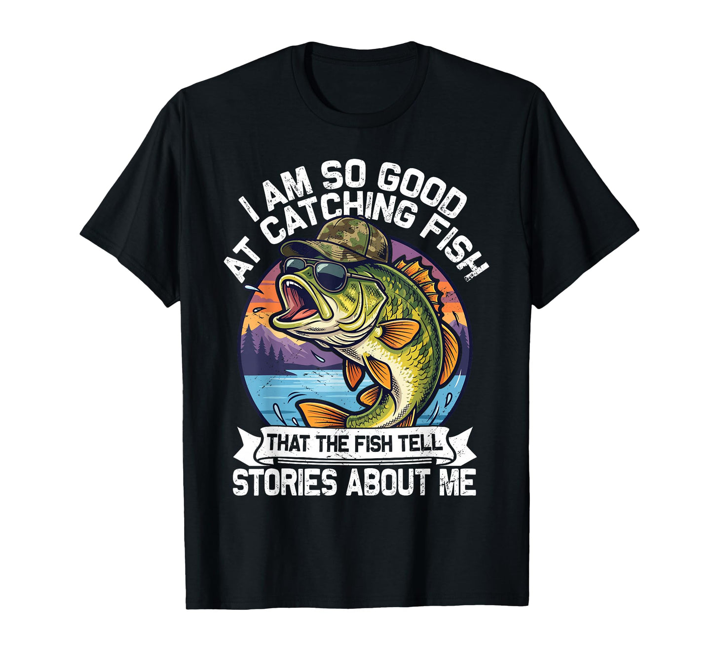 Funny Fishing Dad Men Funny Reel Cool Fish Bass Fishing T-Shirt