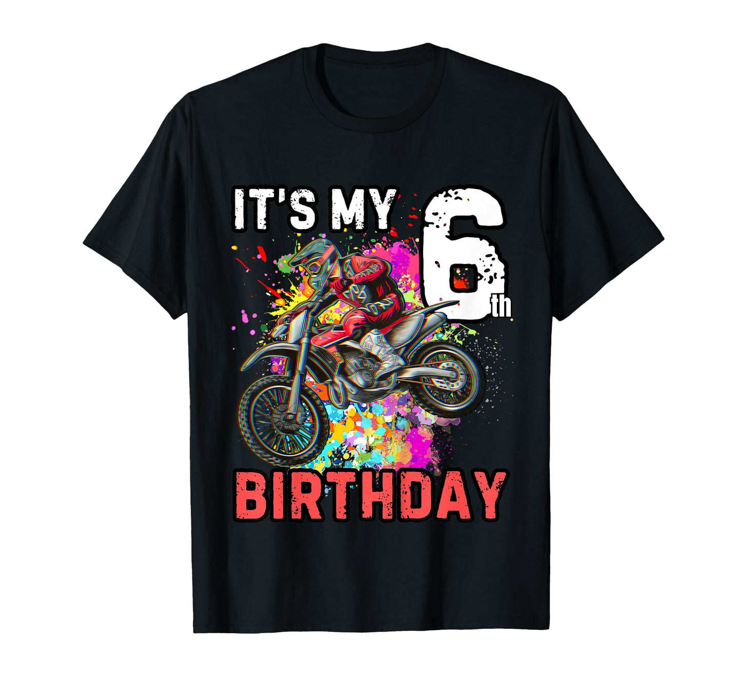 Kids It's my 6th Boy Birthday Dirt Bike MX Motocross Birthday T-Shirt
