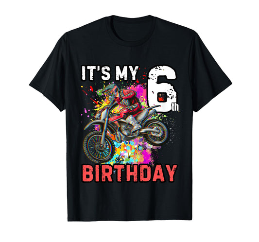 Kids It's my 6th Boy Birthday Dirt Bike MX Motocross Birthday T-Shirt