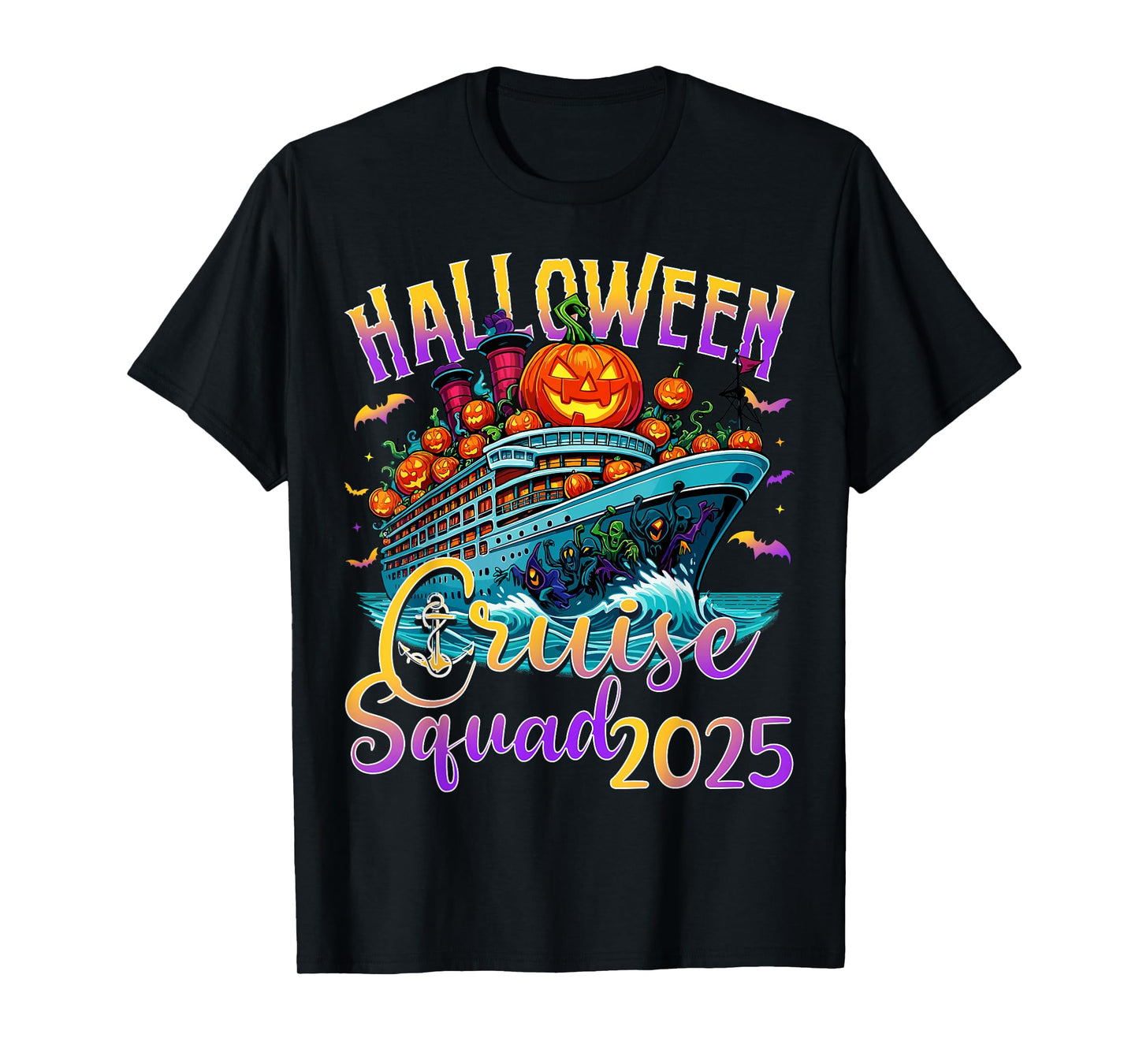 Halloween Cruise Squad 2025 Vacation Matching Family Cruise T-Shirt