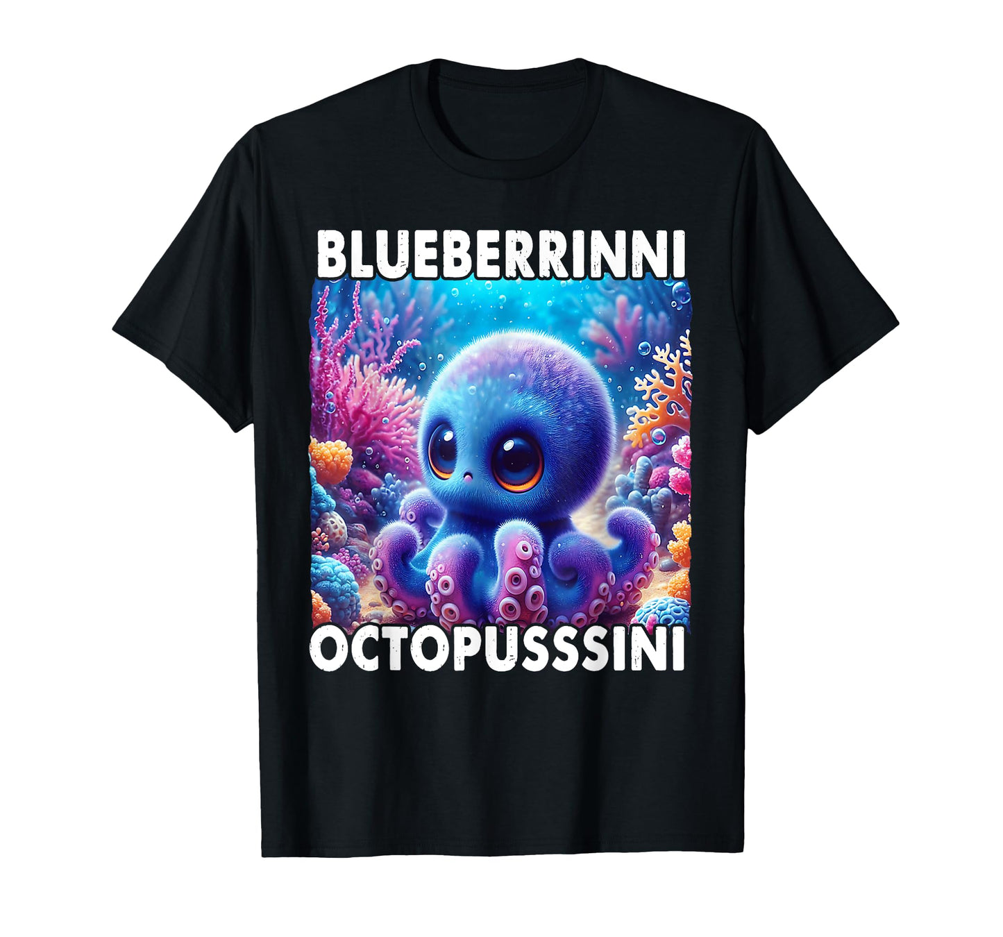 Blueberrinni Octopussini - Italian Brainrot Meme T-Shirt