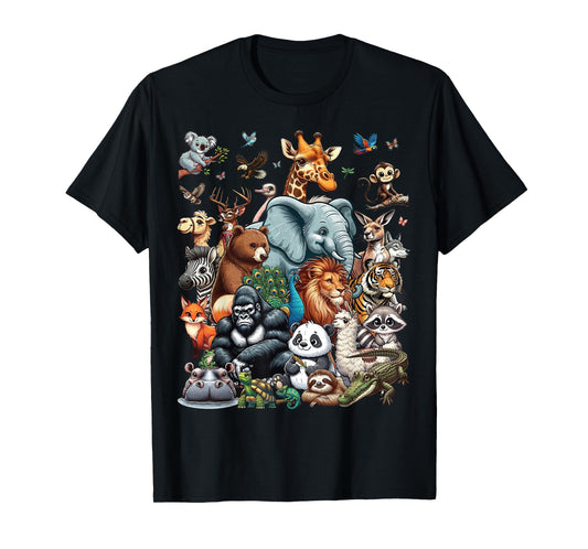 Zoo Animals Wildlife Safari Jungle Zoo Birthday Party T-Shirt