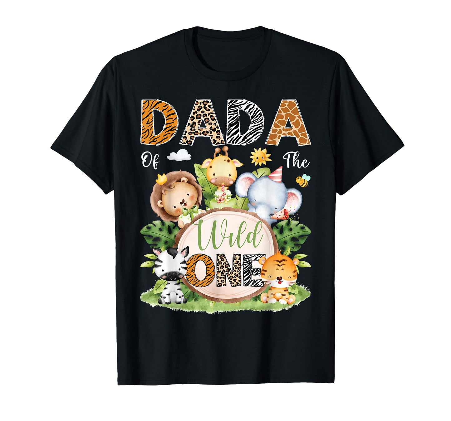 Dada Of The Wild One 1St Birthday Kids Safari Jungle T-Shirt