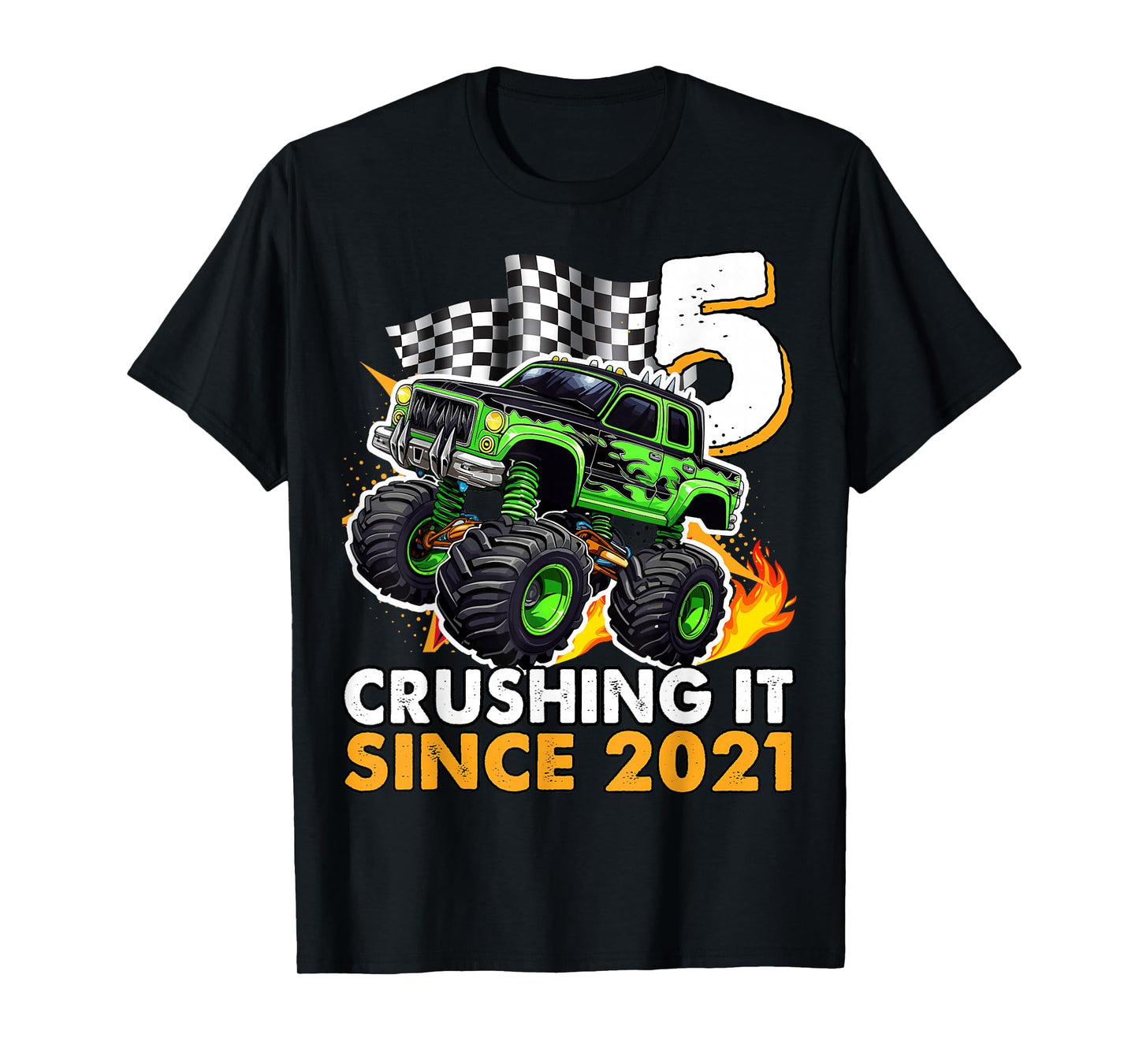 5 Year Old Monster Truck 5th Birthday boy T-Shirt
