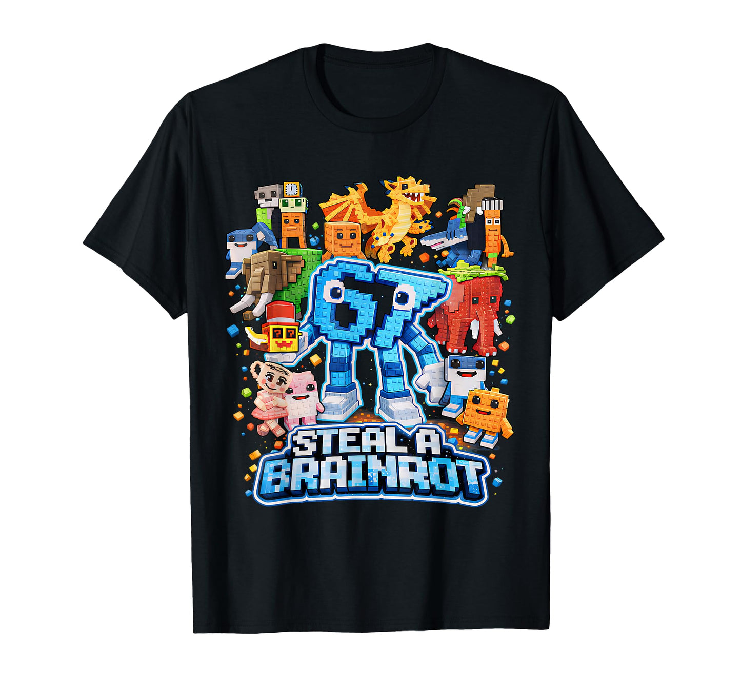 Six Seven 67 Steal a Brainrot Meme Gifts for Boys Kids Teen T-Shirt