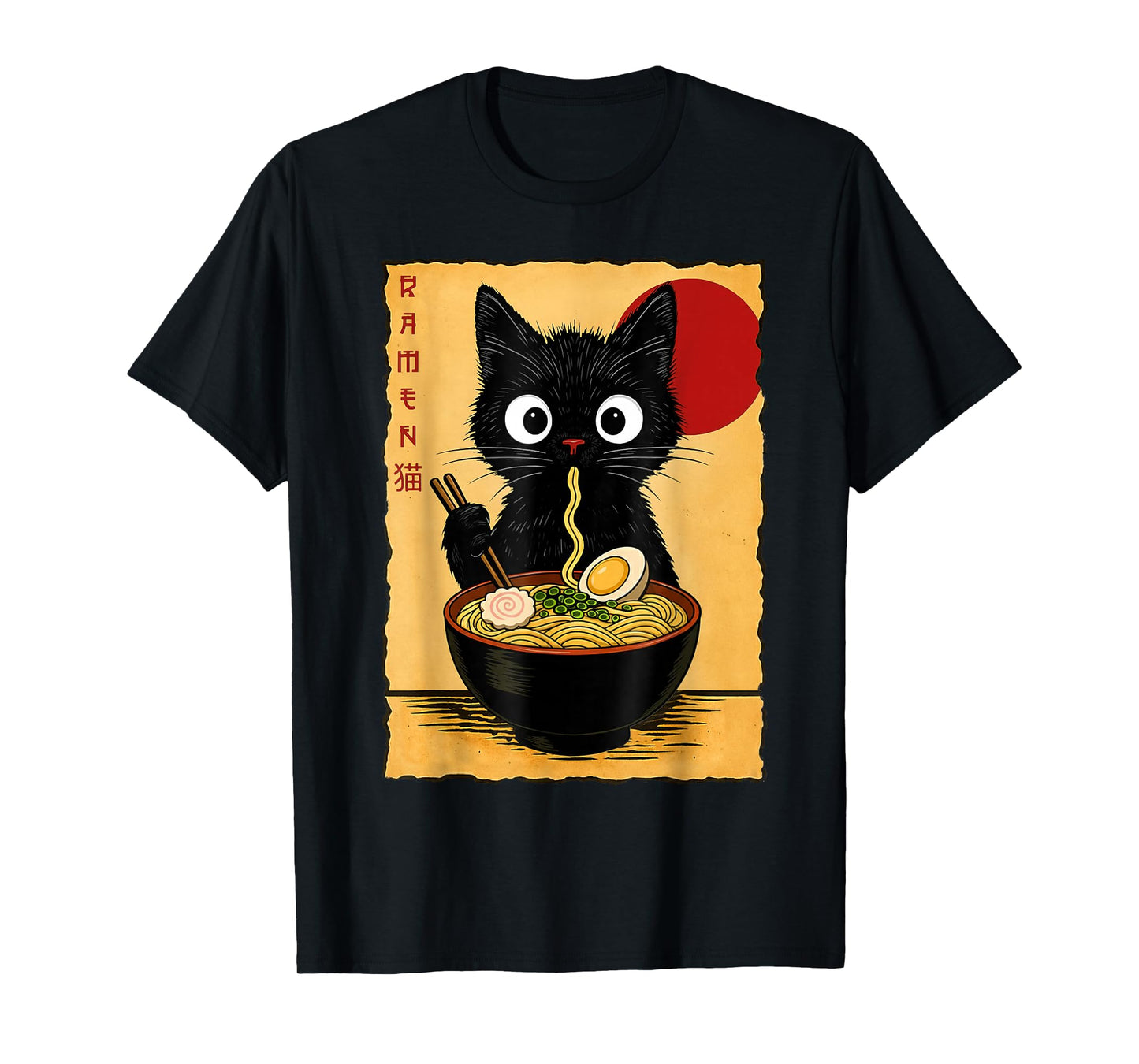 Japanese Funny Graphic Tees Kawaii Cat T-Shirt