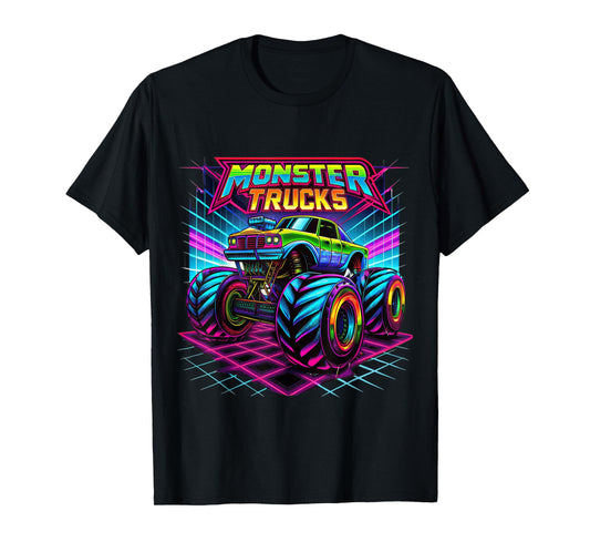 Monster Truck Colorful Graffiti For Toddlers Youth Adults T-Shirt