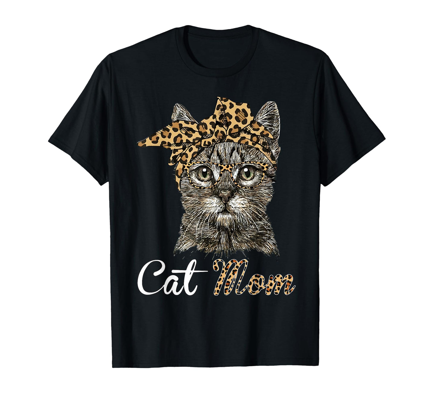 Funny Cat Mom Bow Cute Cat Lovers T-Shirt