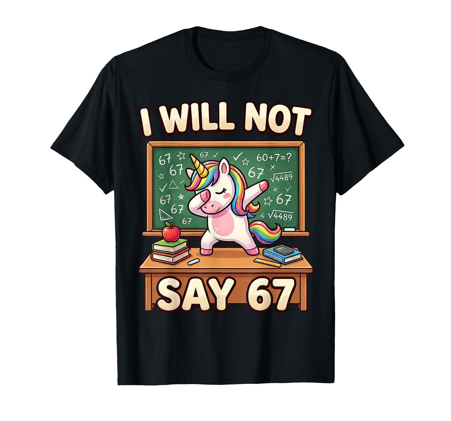 67 Unicorn for Girls Six Seven Meme Brainrot Funny Boys Kid T-Shirt