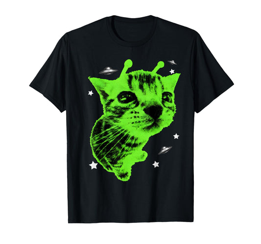 Glerp Glorp Funny Alien Cat Meme Gnarp Cat Silly Y2K Gift T-Shirt