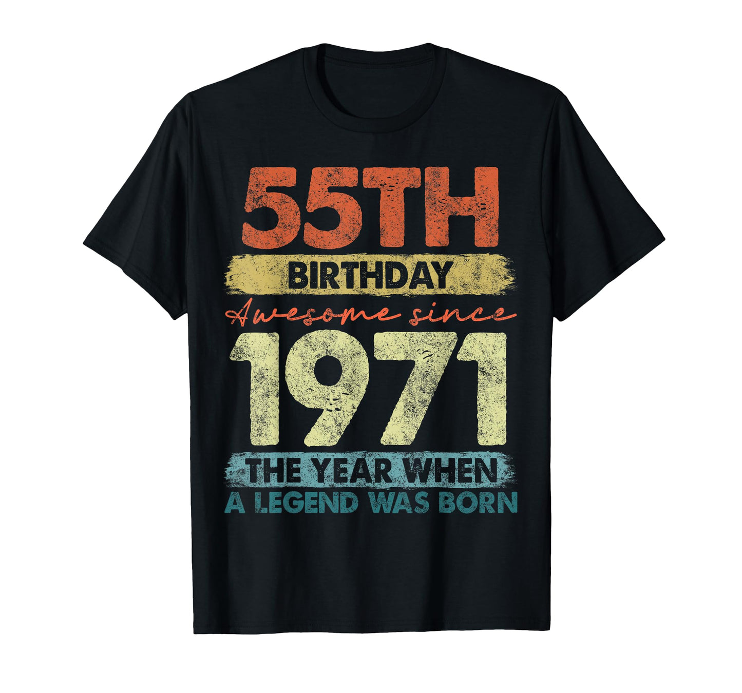 55 Year Old Gifts Vintage 1971 Limited Edition 55th Birthday T-Shirt