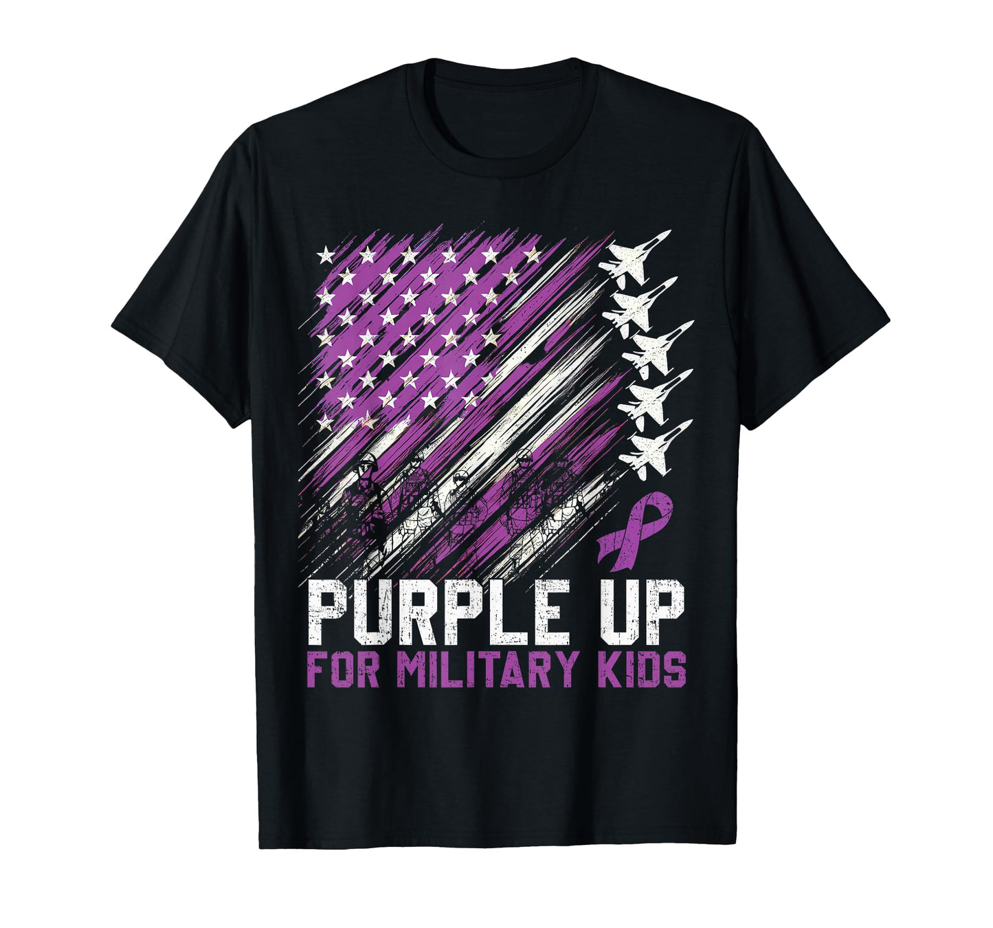 Purple Up Military Kids Month Of Military Child Army T-Shirt