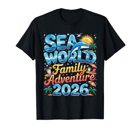 Sea World Family Adventure 2026 Tropical Vacation Trip T-Shirt