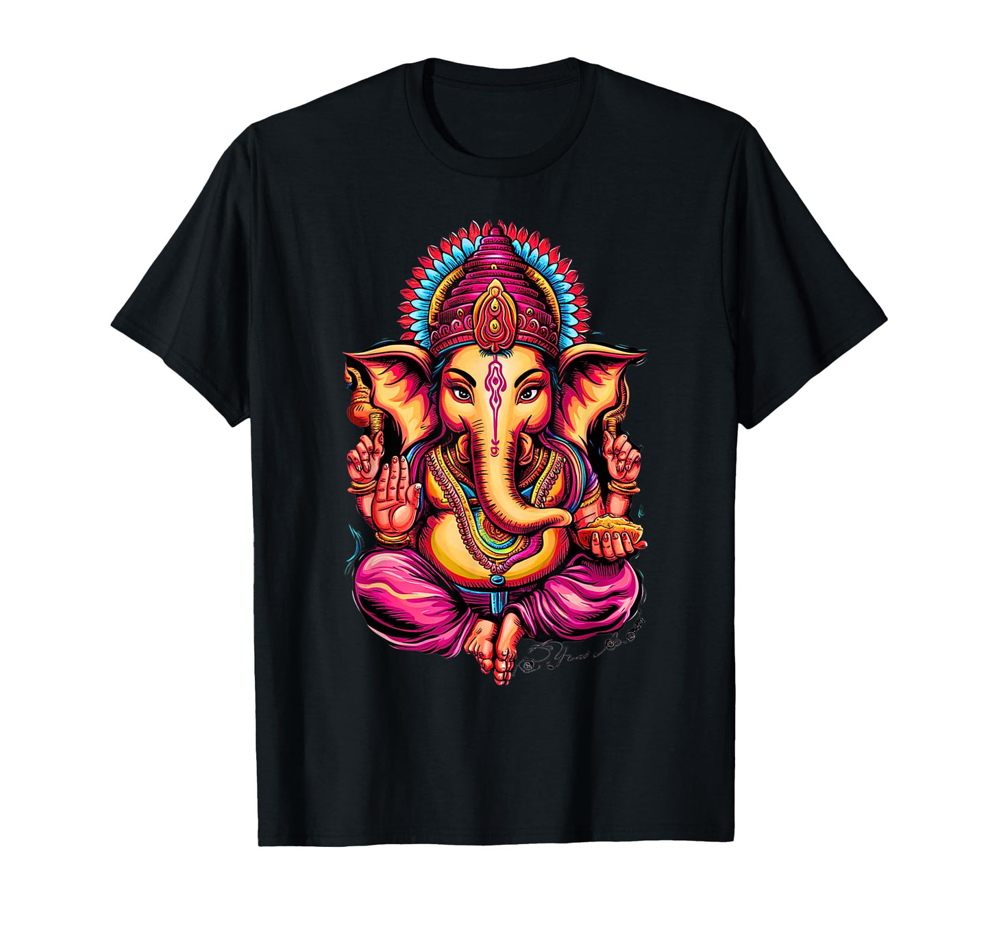 Hindu Ganesha Puja Elephant God India Meditation Yoga Murti T-Shirt