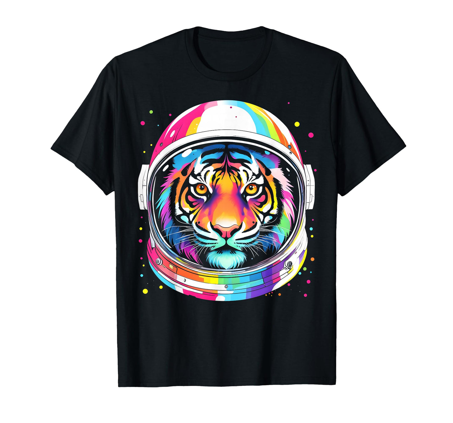 Astronaut Tiger Adventure Vibrant Colorful Space Funny T-Shirt