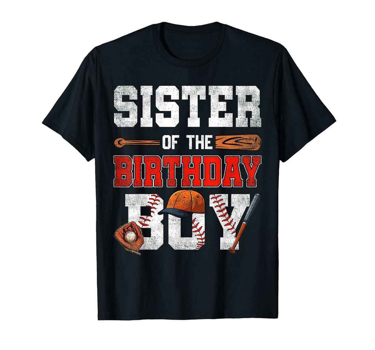 Sister Of The Birthday Boy Baseball Bday Family T-Shirt