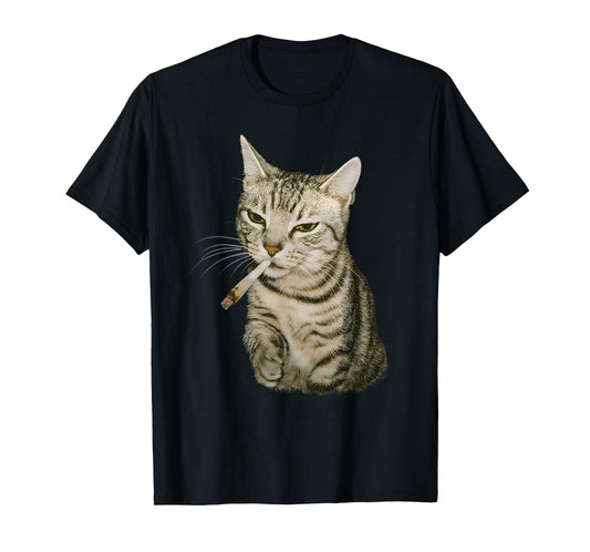 Funny Smoking Cat, Cigarette Kitty Gen Z Meme, Cat Lover T-Shirt