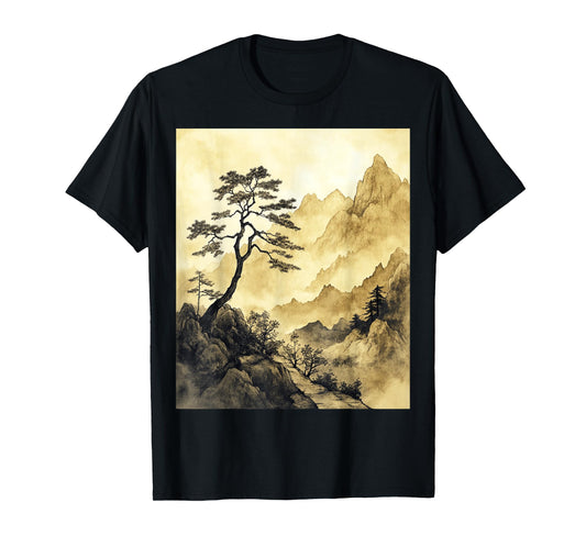 Serene Traditional Chinese Landscape Art T-Shirt