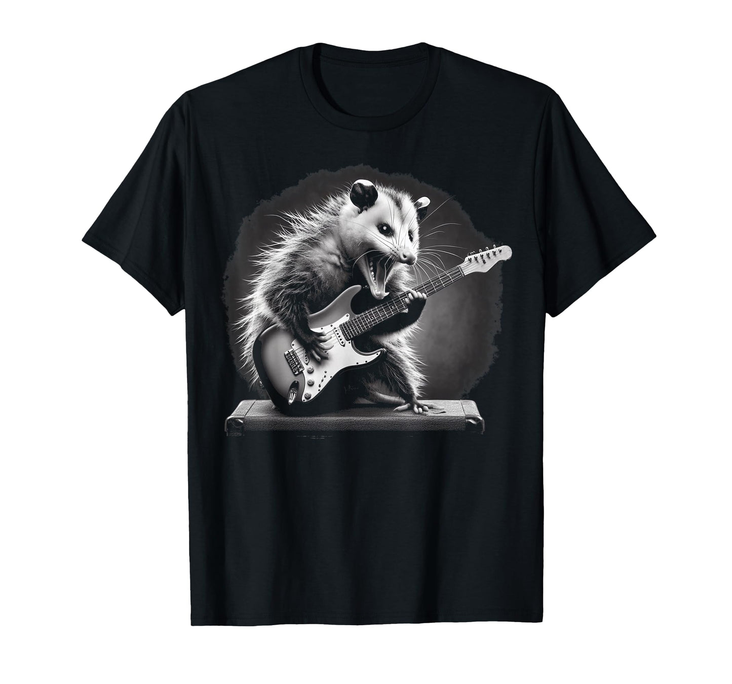 Opossum Playing Guitar Rock and Roll Rock Star Men Women Kid T-Shirt
