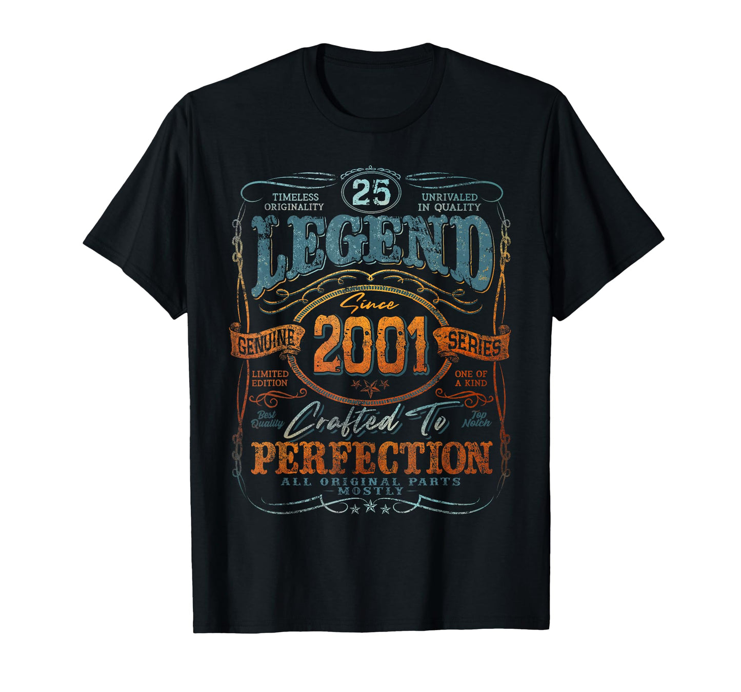 Vintage 2001 Limited Edition Shirt 25 Year Old 25th Birthday T-Shirt